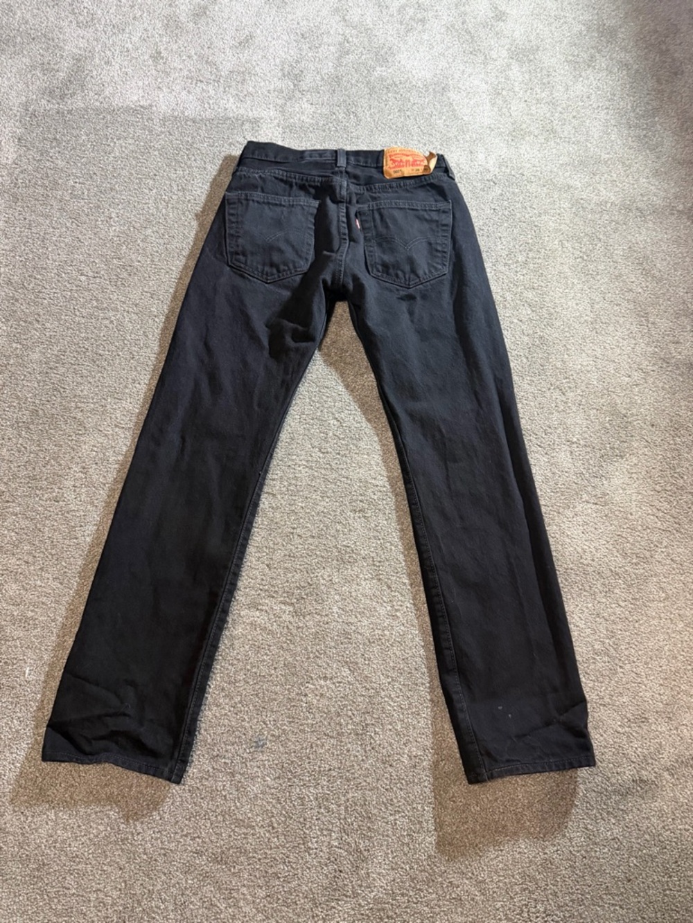 Levi’s 501 Original Fit Black Jeans W28 L30 Button Fly Straight Leg - Picture 6 of 12